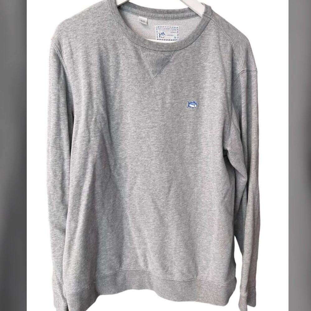 Southern Tide Upper Deck Crew Neck Pullover Gray Sweater Men’s size M